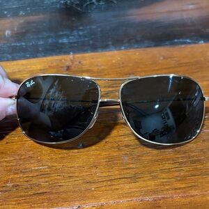 Ray-Ban Gold Square Sunglasses RB3267